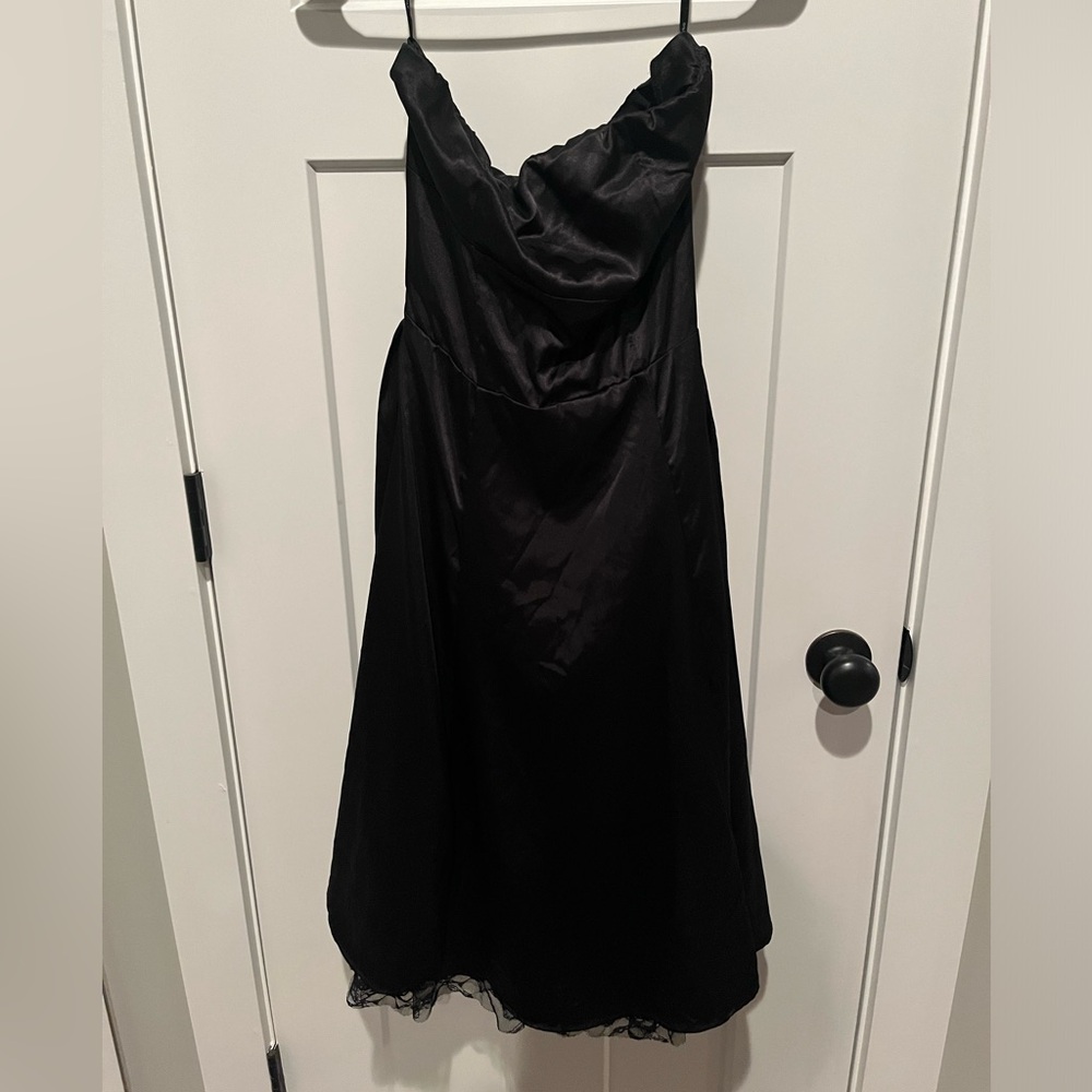 Strapless little black dress